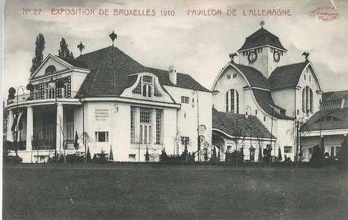 ohne Autor  Ansichtskarte Pavillon de L`Allemagne (Exposition de Bruxelles 1910 No. 27) 
