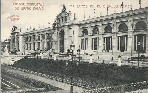 ohne Autor  Ansichtskarte Facade Principale du Grand Palais (Exposition de Bruxelles 1910 No. 4) 