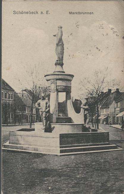 ohne Autor  Ansichtskarte Schönebeck a.E. (Marktbrunnen) 