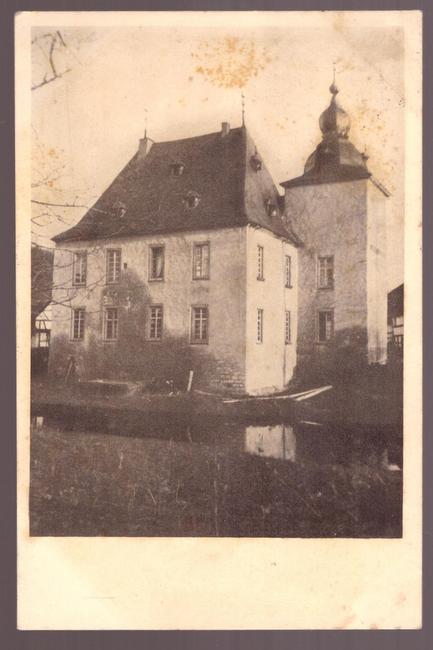   Ansichtskarte. Burg Zweifelstrunden (auch Burg Zweiffel) (Karte für ein Preisausschreiben des Verschönerungs-Vereins Bergisch-Gladbach" 