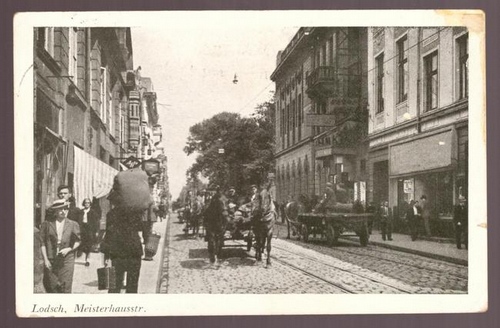   Ansichtskarte Lodsch, Meisterhausstr. (Lodz, Litzmannstadt) 