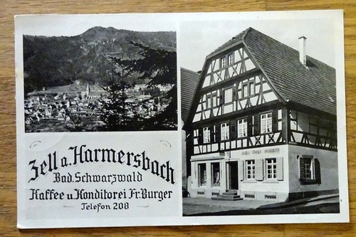   Ansichtskarte AK Zell am Harmersbach. Kaffee und Konditorei Fr. Burger 