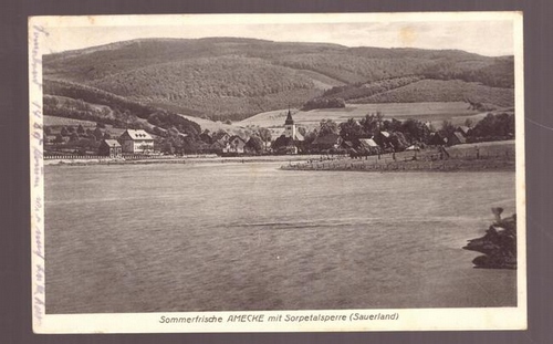   Ansichtskarte AK Sommerfrische Amecke mit Sorpetalsperre (Sauerland) 