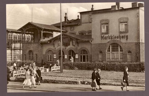   Ansichtskarte AK Markkleeberg. Bahnhof 