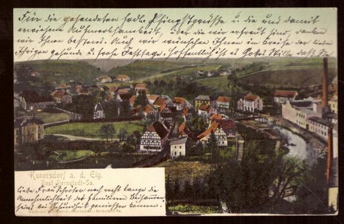   Ansichtskarte AK Kunersdorf a.d. Eig. Post Bernstadt-Sachsen 