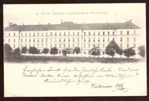   Ansichtskarte AK K. und K. Infanterie-Cadettenschule in Hermannstadt 