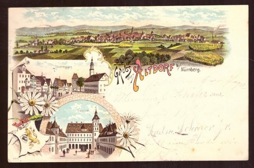   Ansichtskarte AK Gruss aus Altdorf bei Nürnberg (Farblitho) 