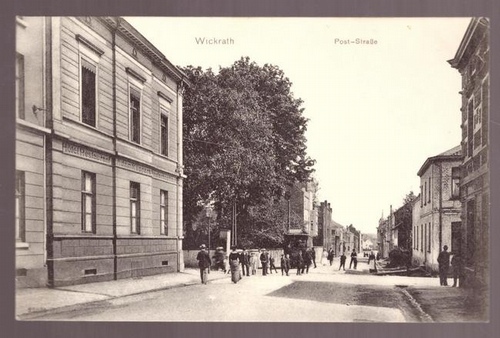   Ansichtskarte AK Wickrath (Mönchengladbach). Post-Straße (links Hotel-Restaurant Adam Küppers) 