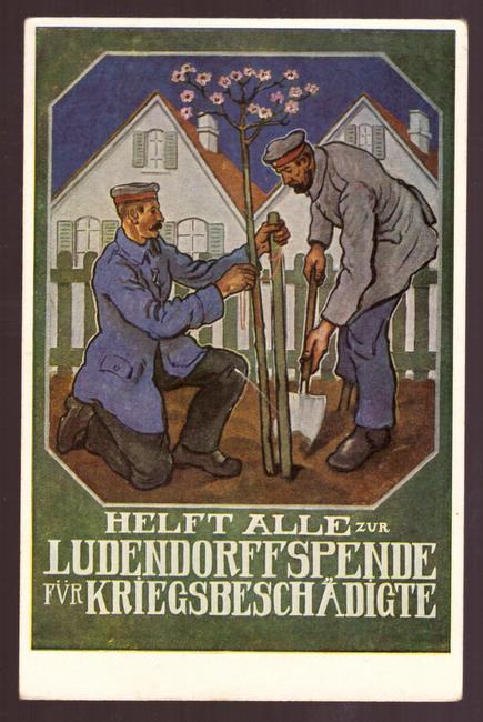   Ansichtskarte AK Helft alle zur Ludendorffspende für Kriegsbeschädigte (Künstler-Ak v. Franz Reinhardt) 