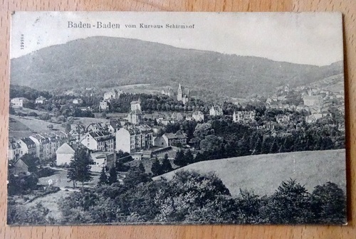  Ansichtskarte AK Baden-Baden vom Kurhaus Schirmhof 