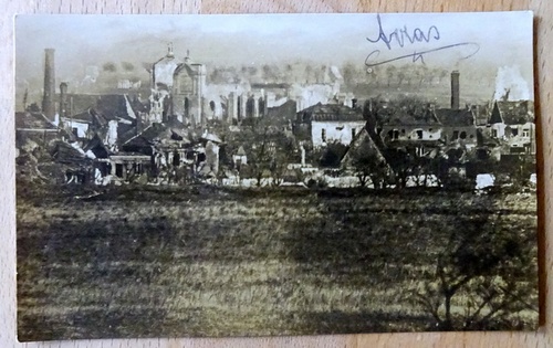   Ansichtskarte AK Arras (Aufnahme durch Scherenfernrohr von Arras, so hinten handschriftlich vermerkt) 