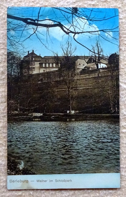   Ansichtskarte AK Berleburg. Weiher im Schloßpark 