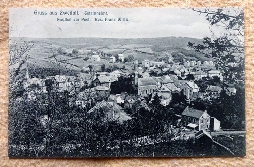   Ansichtskarte AK Gruss aus Zweifall. Totalansicht. Gasthof zur Post Bes. Franz Wirtz 