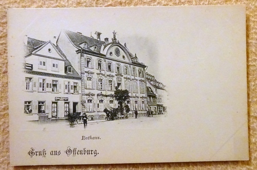   Ansichtskarte AK Gruß aus Offenburg. Rathaus 
