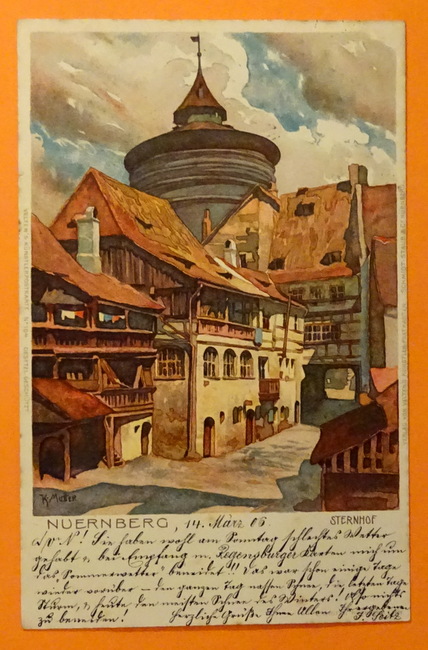   Ansichtskarte AK Nürnberg. Sternhof (Künstler-Karte v. Karl Mutter) 