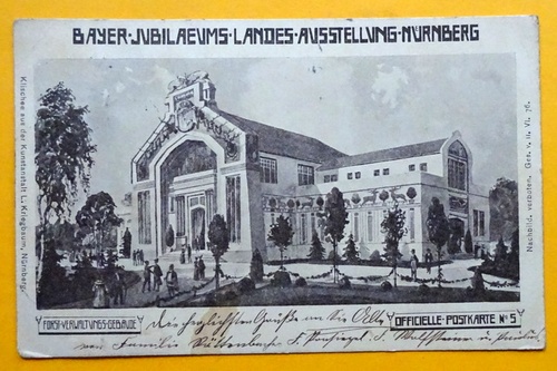   Ansichtskarte AK Nürnberg. Bayer. Jubiläums-Landes-Ausstellung Nürnberg 1906. Forst-Verwaltungsgebäude (Offizielle Postkarte Nr. 5) 