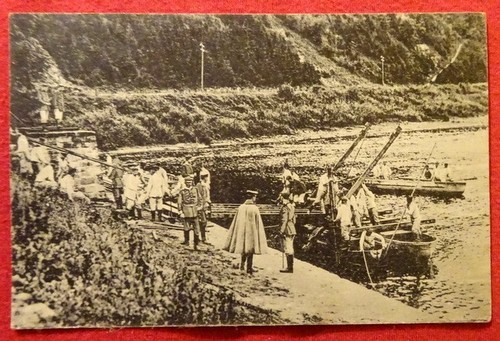   Ansichtskarte AK Pioniere beim Brückenbau (Feldpostkarte) 
