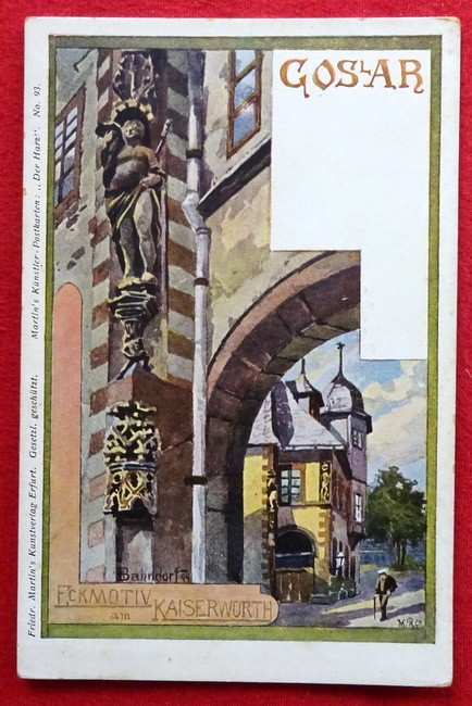   Ansichtskarte AK Goslar. Motiv am Kaiserwörth (Künstlerkarte v. H. Bahndorf) 