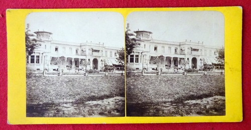 ohne Angaben  Original Stereoskopie.-Fotografie (Stereobild. Stereophotographie) Bade. Les Bains Stephanie / Bords du Rhin 