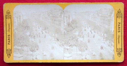 ohne Angaben  Original Stereoskopie.-Fotografie (Stereobild. Stereophotographie).  Rue de la Madeleine 