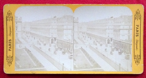 ohne Angaben  Original Stereoskopie.-Fotografie (Stereobild. Stereophotographie). Rue de Rivoli 