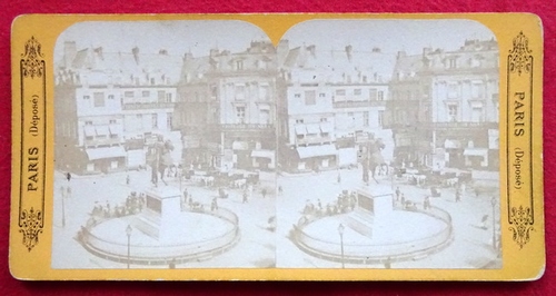 ohne Angaben  Original Stereoskopie.-Fotografie (Stereobild. Stereophotographie). Place de la Victoire 