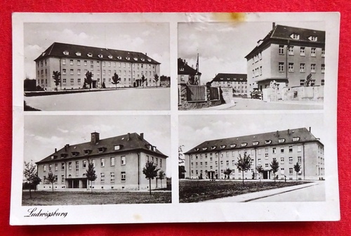   Ansichtskarte AK Ludwigsburg. Jägerhof-Kaserne. 4 Motive 
