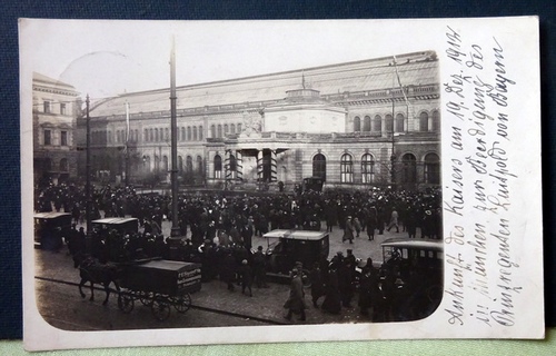   Ansichtskarte AK Ankunft des Kaisers am 19. Dez. 1912 in München zur Beerdigung des Prinzregenten Luitpold von Bayern 