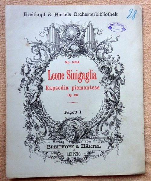 Sinigaglia, Leone  Rapsodia piemontese Opus 26 für Violine und Orchester (Fagott I) 