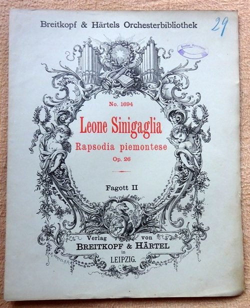 Sinigaglia, Leone  Rapsodia piemontese Opus 26 für Violine und Orchester (Fagott II) 