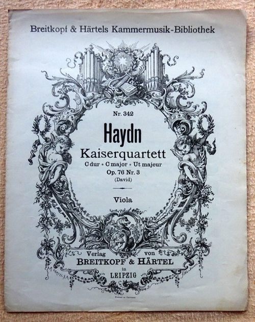 Haydn, Joseph  Kaiserquartett C dur - C major - Ut majeur Op. 76 Nr. 3 (David) (Viola) 