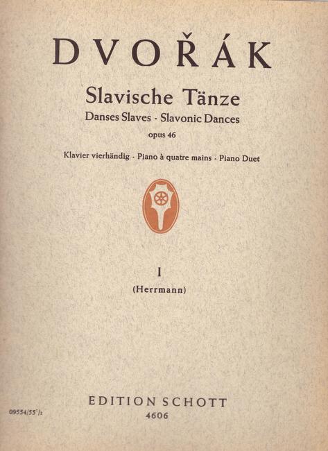 Dvorak, Antonin  Slavische Tänze / Danses Slaves / Slavonic Dances (Klavier vierhändig (rev. Kurt Herrmann) Opus 46 Vol. I+II) 
