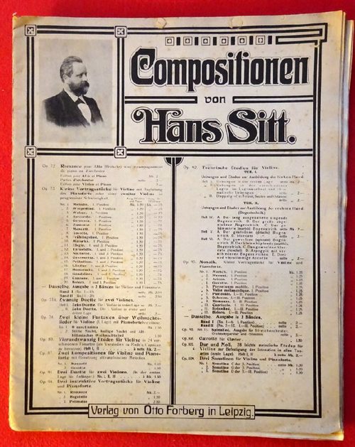 Sitt, Hans  Vierzig Etuden für Violine in 24 verschiedenen Tonlagen Op. 80 Heft I (12 Etuden) (als Vorstudie zu Rode`s Capriccen zu benutzen) 