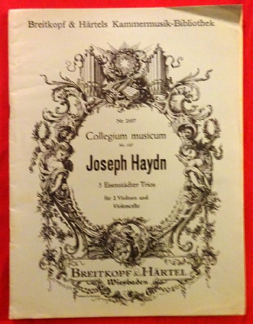 Haydn, Joseph  5 Eisenstädter Trios für 2 Violinen und Violoncello (Erstveröffentlichung 1954) (Hg. Adolf Hoffmann) 
