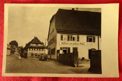   Ansichtskarte AK Langensteinbach. Gasthaus zum Goldenen Ochsen 