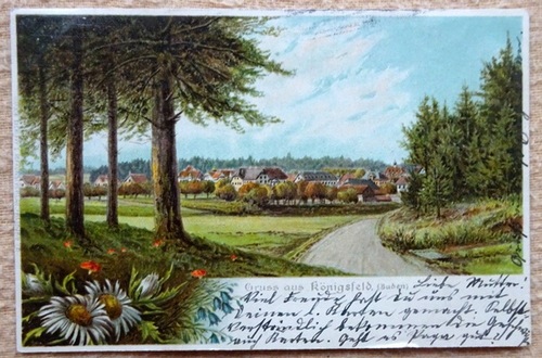   Ansichtskarte AK Gruss aus Königsfeld. Farblitho. Gesamtansicht 