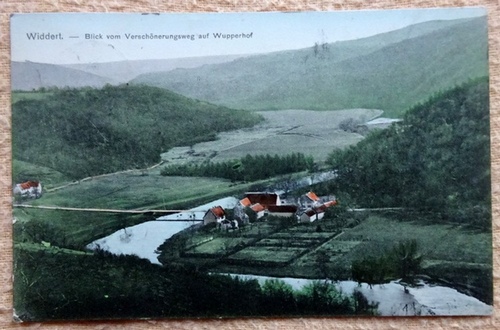   Ansichtskarte AK Widdert. Blick vom Verschönerungsweg auf Wupperhof 