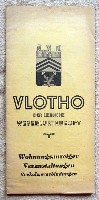   Werbeprospekt "Vlotho der liebliche Weserluftkurort" (Wohnungsanzeiger, Veranstaltungen, Verkehrsverbindungen) 