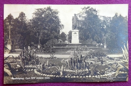   Ansichtskarte AK Norrköping (Schweden). Carl XIV Johans Staty 