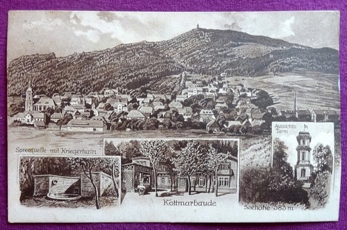   Ansichtskarte AK Kottmarbaude (Löbau / Neugersdorf) 4 Ansichten 