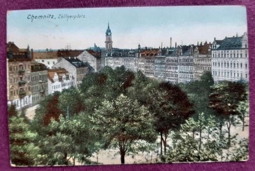   Ansichtskarte Chemnitz. Zöllnerplatz (Hinten Stempel Chemnitz) 