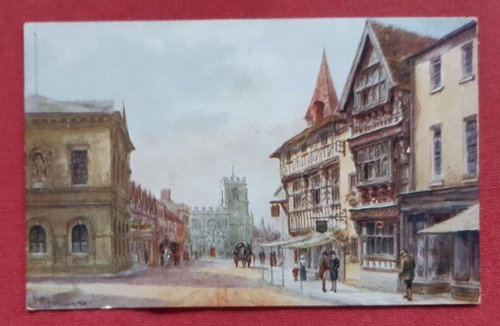 Quatremain, W.W.  Ansichtskarte AK High Street. Stratford-on-Avon (Künstlerpostkarte nach W.W. Quatremain) 