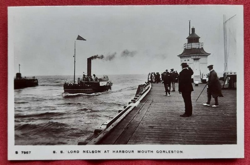   Ansichtskarte AK S.S. Lord Nelson at Harbour Mouth. Gorleston 