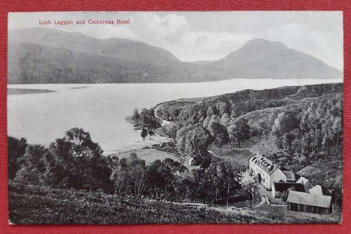   Ansichtskarte AK Loch Lagan (Kingussie) and Camerons Hotel 