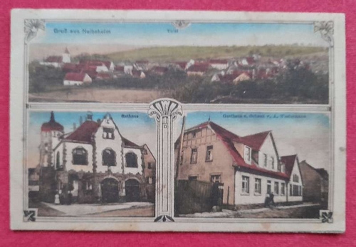   AK Ansichtskarte Gruss aus Neibsheim. Total, Rathaus, Gasthaus z. Ochsen A. Westermann 