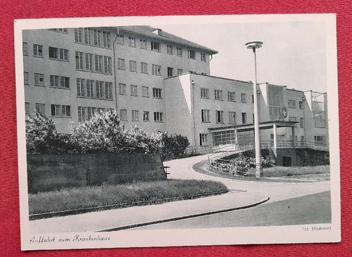   Ansichtskarte AK Rüppurr. Evangelische Diakonissenanstalt Karlsruhe-Rüppurr - Auffahrt zum Krankenhaus 