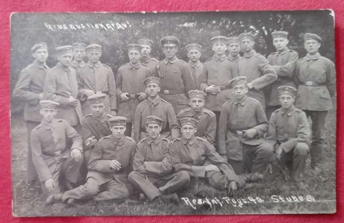   Ansichtskarte AK Gruss aus Neckarau. Reserve Infanterie Regiment 40, Stube 8 (Soldatenfoto) 