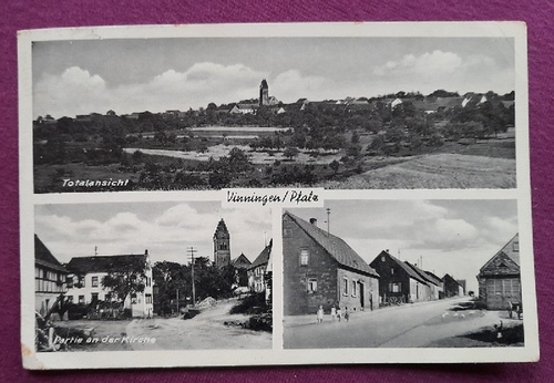   AK Ansichtskarte Vinningen / Pfalz 3 Ansichten (Totalansicht, Partie an der Kirche, Ortsstraße) 