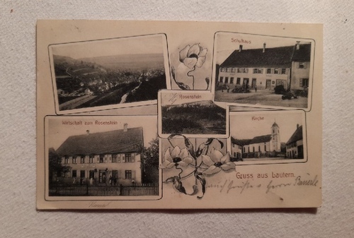   AK Gruss aus Lautern (5 Motive Schulhaus, Wirtshaus, Kirche..) 
