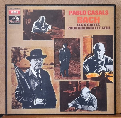 Casals, Pablo  Bach. Les 6 Suites pour Violoncelle Seul (Cello Suites) 3 LP 33 1/3 UpM 